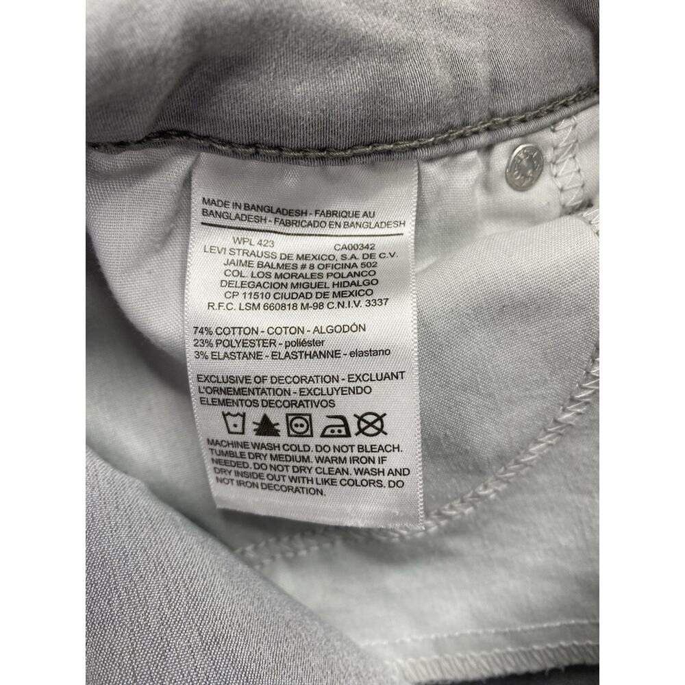 Denizen From Levi's Jeans Sz 10 W 30 High Rise Zip Ankle Skinny Gray Stretch - Picture 9 of 12